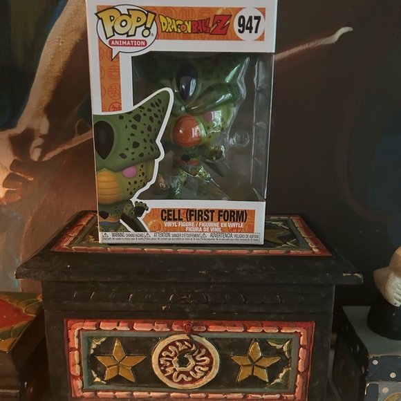 Funko Pop! Dragon Ball Z Cell First Form Figure - Green and Orange 947 - Picture 10 of 12